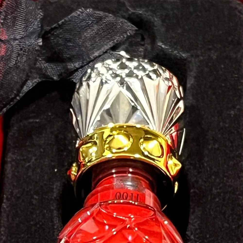 CHRISTIAN LOUBOUTIN AUTHENTIC ROUGE 001L RED LIP LACQUER & SILK CORD NECKLACE